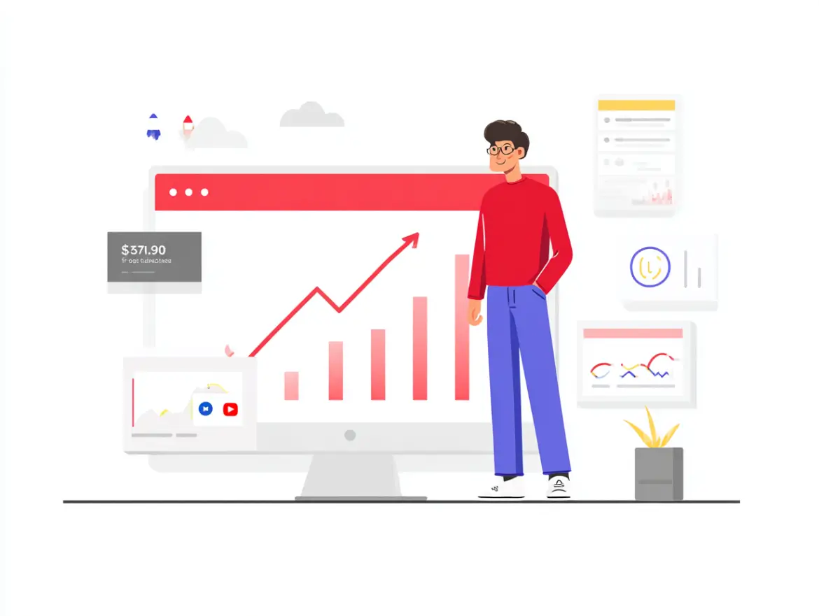 Gráfico mostrando un aumento de la tasa de conversión en una landing page para SaaS.