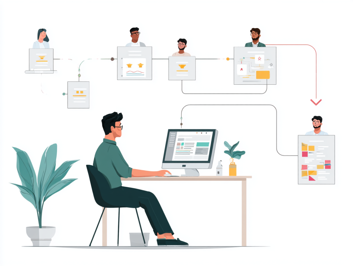 Diagrama estratégico mostrando el proceso para captar clientes online, desde la atracción hasta la conversión.