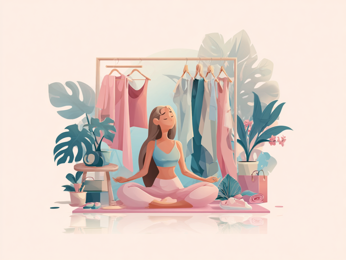 Página de inicio de una tienda online de ropa de yoga, con un diseño que transmite los valores de la marca.