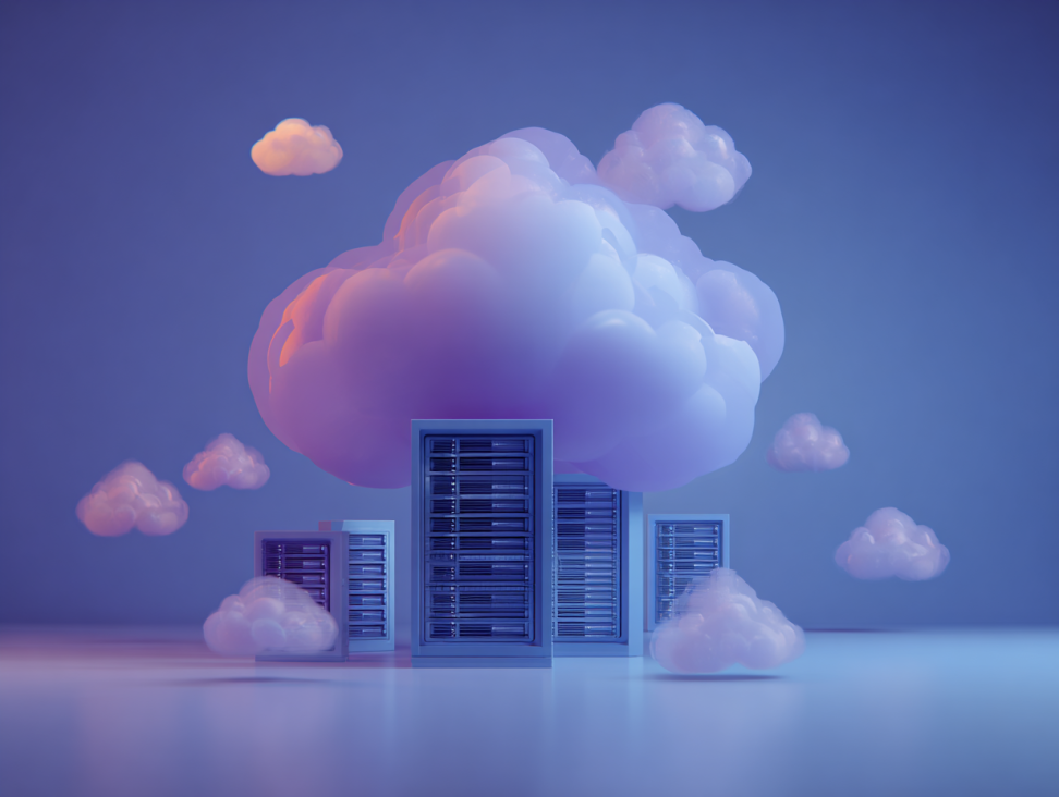 Diagrama que ilustra el funcionamiento de un hosting cloud para WordPress, mostrando su red de servidores para una máxima escalabilidad y fiabilidad.