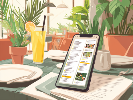 Página web de un restaurante mostrando una carta digital atractiva con fotografía de platos profesional.