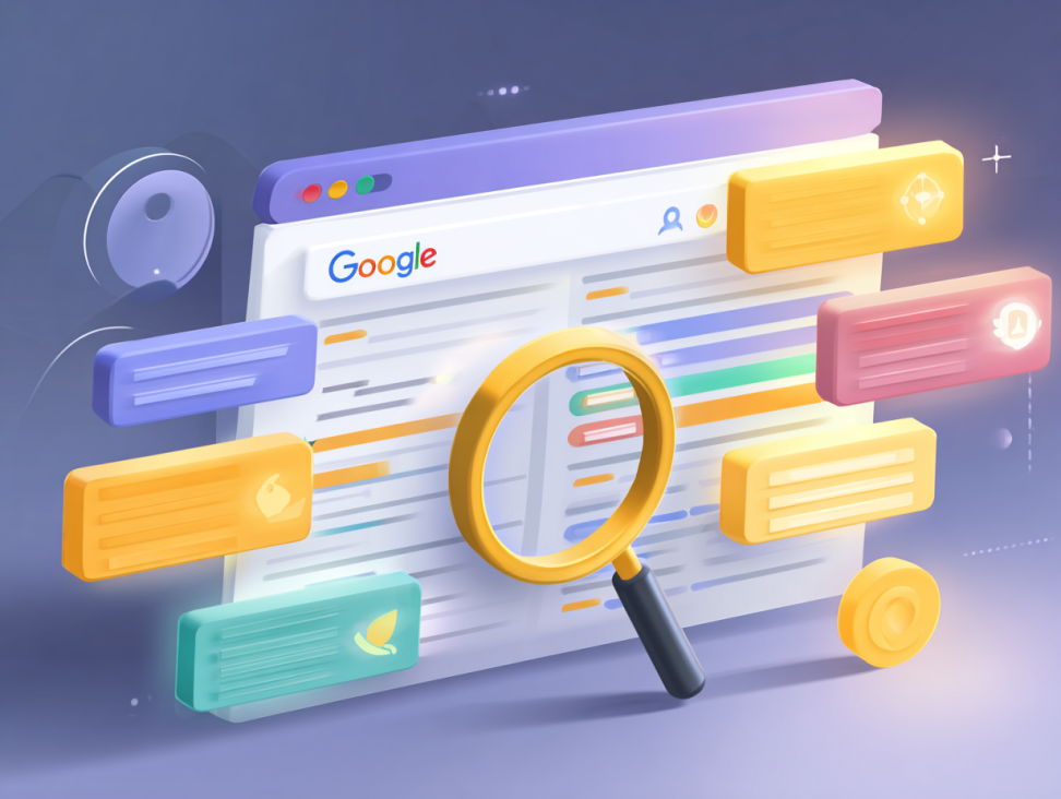 Ejemplo de resultados de búsqueda de Google con Rich Snippets (estrellas, FAQs) gracias a los datos estructurados.