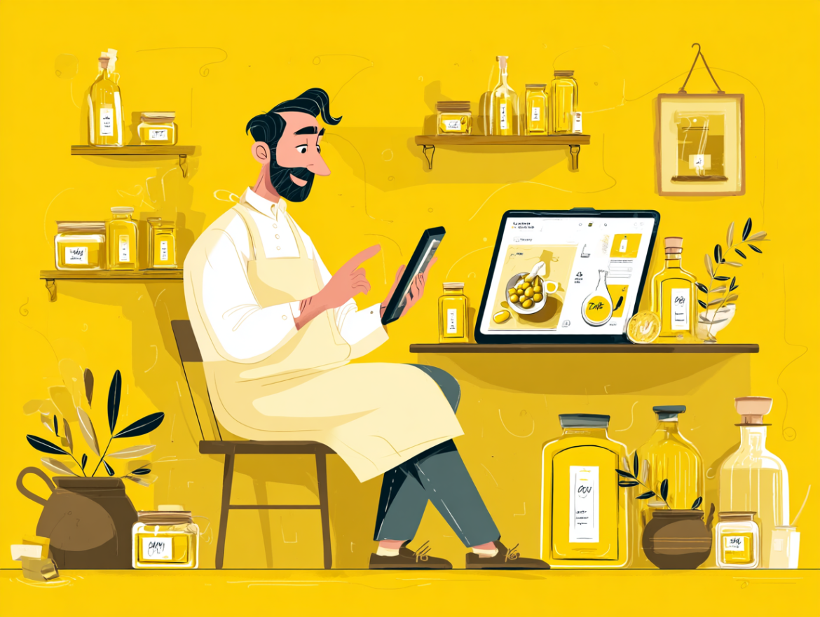 Diseño web que cuenta la historia de un productor de aceite de oliva artesanal.