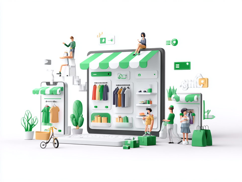 Metáfora visual de un ecommerce exitoso representado como una planta frondosa que está rompiendo su maceta, la cual simboliza las limitaciones de Shopify.
